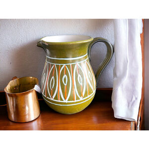 RARE MCM Italian Pottery Pitcher Rare Vintage Holt Howard Pitcher MidCentury